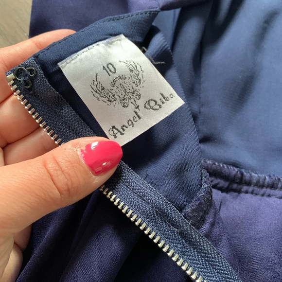 ANGEL BIBA navy romper with skirt overlay - Picture 14 of 15